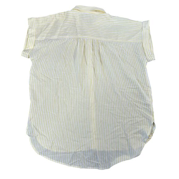 Loft Women's Yellow Striped Dolman Shirt Size S - Picture 3 of 6
